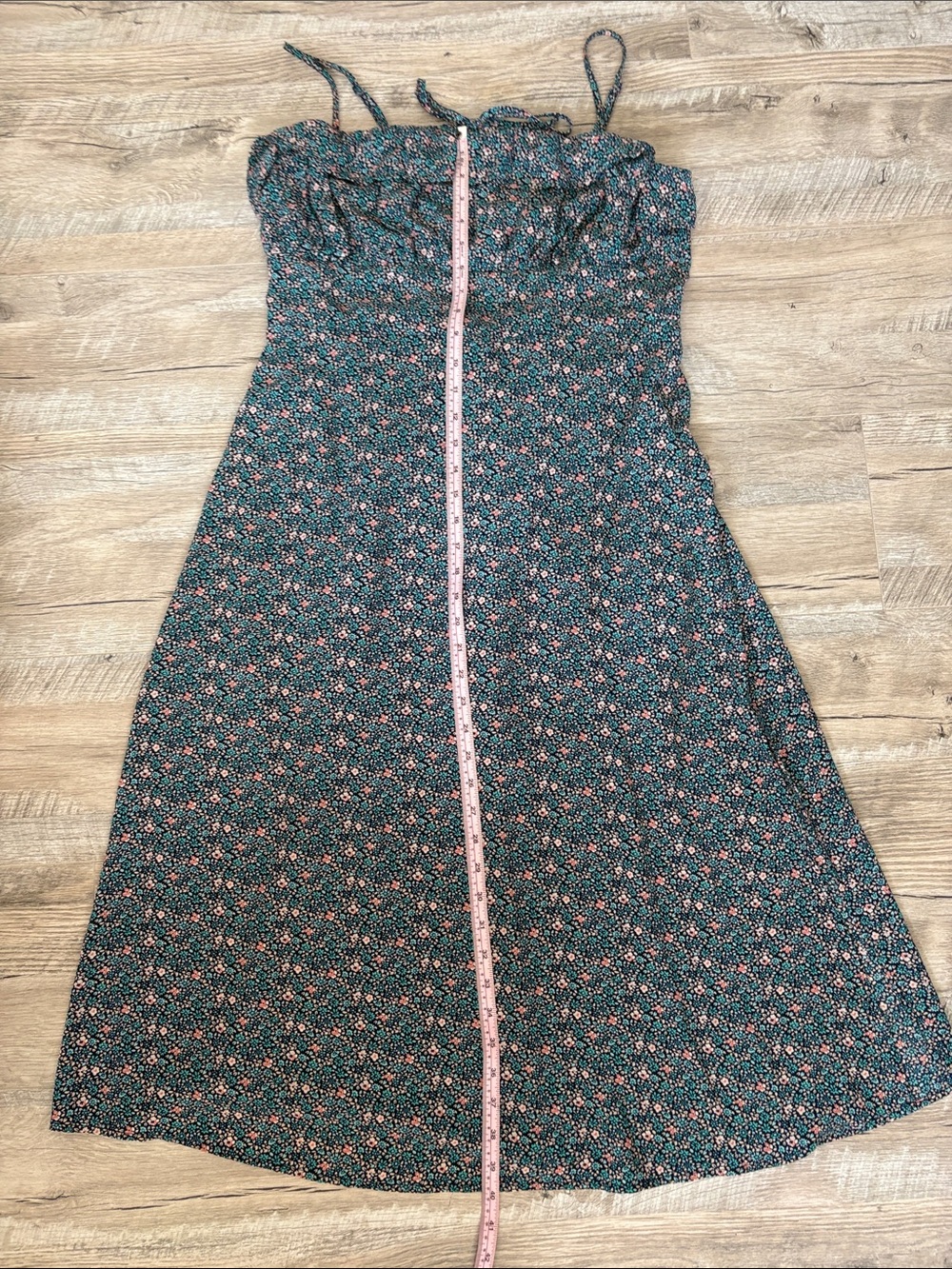 Trixxi Y2K Navy and Pink Floral Midi Sundress - Picture 9 of 11